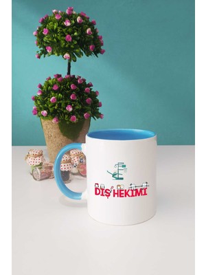 Hedizu Diş Hekimi Hediye Kupa Bardak Mavi