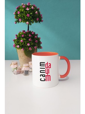 Dayıya Hediye Canım Dayım Kupa Bardak Turuncu