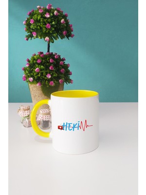 Doktora Hediye Hekim Kupa Bardak Sarı