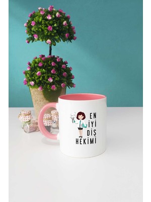 En Iyi Diş Hekimi Hediye Kupa Bardak Pembe