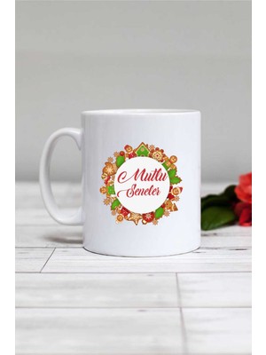 Hedizu Mutlu Seneler Yılbaşı Hediyesi Kupa Bardak Beyaz