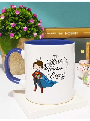 Öğretmene Hediye Öğretmenler Günü Hediyesi Kupa Bardak Lacivert