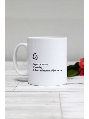 Hedizu Yıl Dönümü Hediyesi Eş Kupa Bardak Beyaz