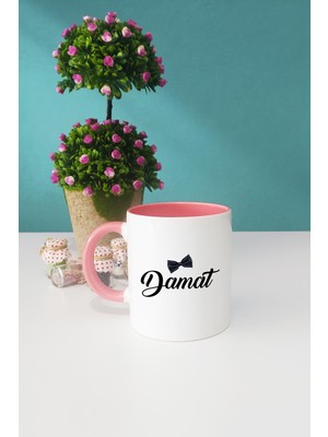 Damat Hediye Kupa Bardak Pembe
