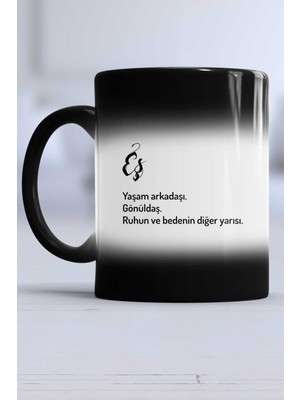 Yıl Dönümü Hediyesi Eş Kupa Bardak Sihirli