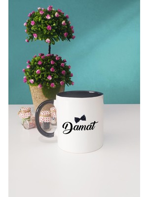 Hedizu Damat Hediye Kupa Bardak Siyah