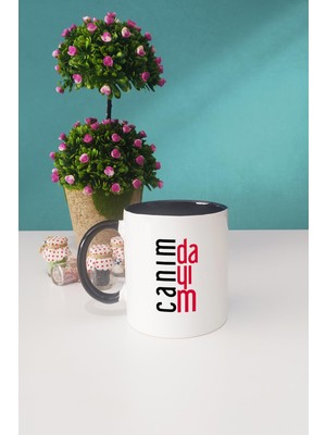 Hedizu Dayıya Hediye Canım Dayım Kupa Bardak Siyah