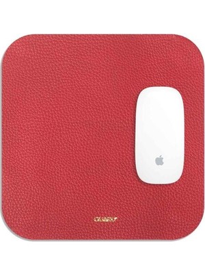 Guard Kırmızı Hakiki Deri Mouse Pad 30 x 27 cm