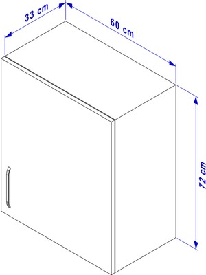 Modüler Mutfak Mutfak Üst Dolabı 60 cm