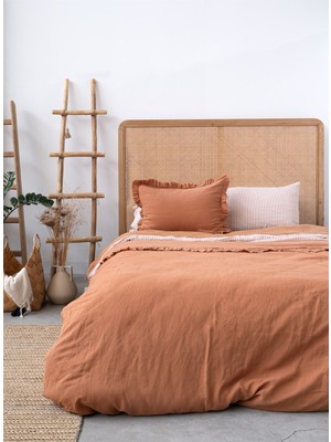 Barine Frill Nevresim Indian Tan