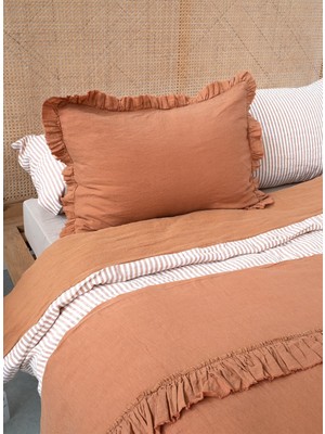 Barine Frill Nevresim Indian Tan