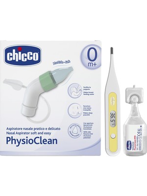 Chicco Pediatrik Burun Aspiratörü Yumuşak Başlık ve Hijyenik Serum ile 10 Adet 2 ml Flakon