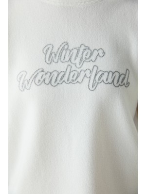 Penti Beyaz Winter Wonderland Polar Pijama Takımı