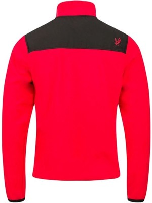 2AS Petan Yarım Fermuarlı Parçalı Erkek Polar Sweatshirt Kırmızı 2ASPET1105127