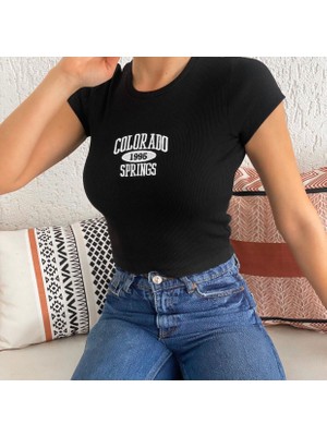 Aleksandrit Butik Colorado Sprıngs Baskı Crop