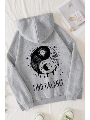 Trendypassion Unisex Yin & Yang Tasarım Sweatshirt