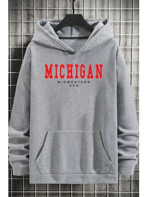 Trendypassion Unisex Michigan Baskılı Sweatshirt