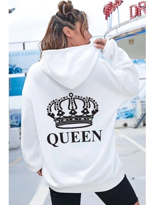 Trendypassion Unisex Quenn Sırt Baskılı Sweatshirt