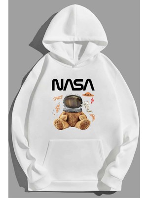 Trendypassion Unisex Nasa Bear Baskılı Sweatshirt