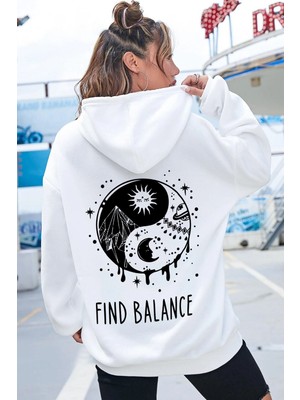 Trendypassion Unisex Yin & Yang Tasarım Sweatshirt