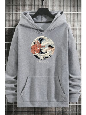 Trendypassion Unisex Kanagawa Oki Nami Ura Baskılı Sweatshirt