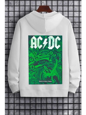 Trendypassion Unisex Ac Dc Baskılı Kapüşonlu Sweatshirt