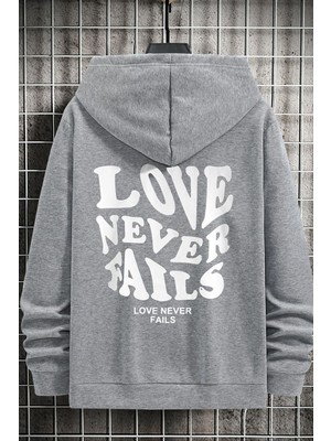 Trendypassion Unisex Love Never Fails Sırt Baskılı Sweatshirt