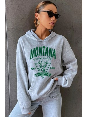 Trendypassion Unisex Montana Baskılı Sweatshirt