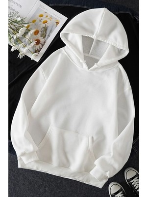 Trendypassion Unisex Pamuk Şardonlu Kapüşonlu Sweatshirt