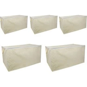 AY Home 4  ADET  Çeyizlik Büyük  Boy  Yorgan  DÖŞEK   YASTIK    HURCU   100 X 50 CM  EBATINDA  Fermuarli  Tela  kumaş Krem  renk Mega  böy  Hurç   Ev  Taşimalık  Çeyizlik  Taşimalık Hurç