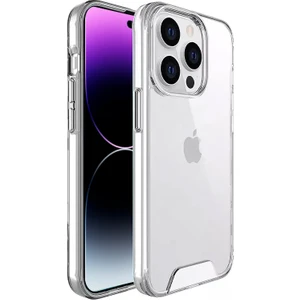 Kzy Apple iPhone 14 Pro Max Kapak Sararmaz Darbe Emici Lüx Şeffaf Kılıf