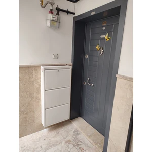 3 Kapaklı Kilitli Metal Ayakkabılık