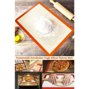 Mutlu Home Silpat Silikon Yanmaz Yapışmaz Pişirme Matı 40X30 cm