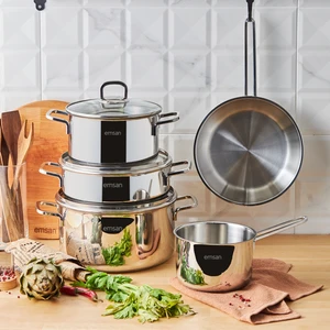 Cocinero 8 Parça Çelik Tencere Seti