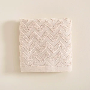 Zigzag El Havlusu 30X40 cm Ekru/bej