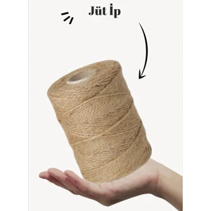 Tuğset Etiket Doğal Jüt Ip  Hasır Süsleme Ipi Paketleme Ipi Kendir Kırnap  Ipi