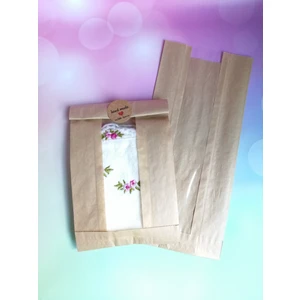 Tuğset Etiket Kraft Paket Kraft Pencereli Paket Kese Kağıdı 15X33CM 10 Adet