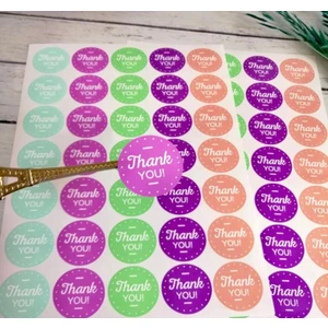 Tuğset Etiket Thank You Yapışkanlı Opak Etiket 70 Adet