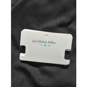 Tuğset Bileklik Kartı 10x6 cm 25 Adet Özel Kesim Beyaz Renkli Etiketler İçin