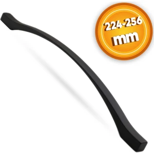 Çekmece Mutfak Dolap Kapak Kulpu Kulbu 224-256 mm Mat Siyah Metal Kulp