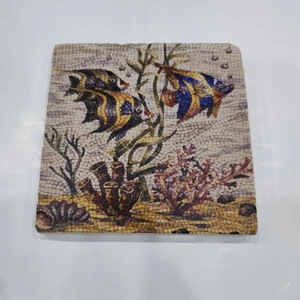 Şeker Portakalım Dekoratif Figürlü Doğal Taş Banyo Gider Kapağı Süsü Tekli 10X10 cm