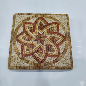 Şeker Portakalım Dekoratif Figürlü Doğal Taş Banyo Gider Kapağı Süsü Tekli 10X10 cm