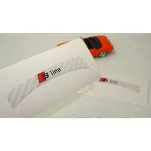 DK Tuning Audi Tt S Line Logo Beyaz Karbon Desen Damla Epoksi Ayna Çamurluk Logo Amblem Seti