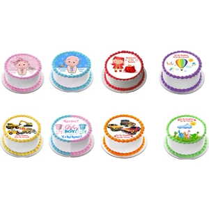 Yenilebilir Pasta Resmi Safari Pirinç Kağıdından 6-8-10 Kişilik Pastaya Uygun 16 cm