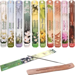 200 Adet Tütsü (Görseldekiler)Gardenia,yasemin,rosemary,magnolia,papatya,ylang Ylang, Cedarwood,cinnemon,bergamot ve Çikolata 1 Ahşap Tütsü Kayığı