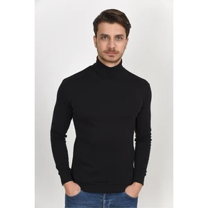 Erkek Slim Fit Tam Balıkçı Yaka Uzun Kollu Penye Sweat