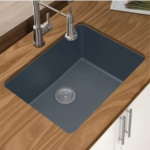 Tezgah Altı Düz Gri Granit Evye 49 Cm x 39 Cm Gri RAL7012