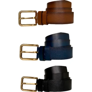 Goderi  3'lü Set 4 cm Tek Parça Kadın Kot Kemeri Siyah, Lacivert, Tosado