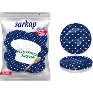 Hijyenik Paketli 10 Adet Kavanoz Kapağı - Mavi Kalpli - 82mm