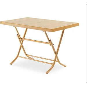 Katlanır Masa Takımı Metak Ayaklı 70X120 Masa 4 Adet Plastik Sandalye Bahçe Balkon Teras Takımı